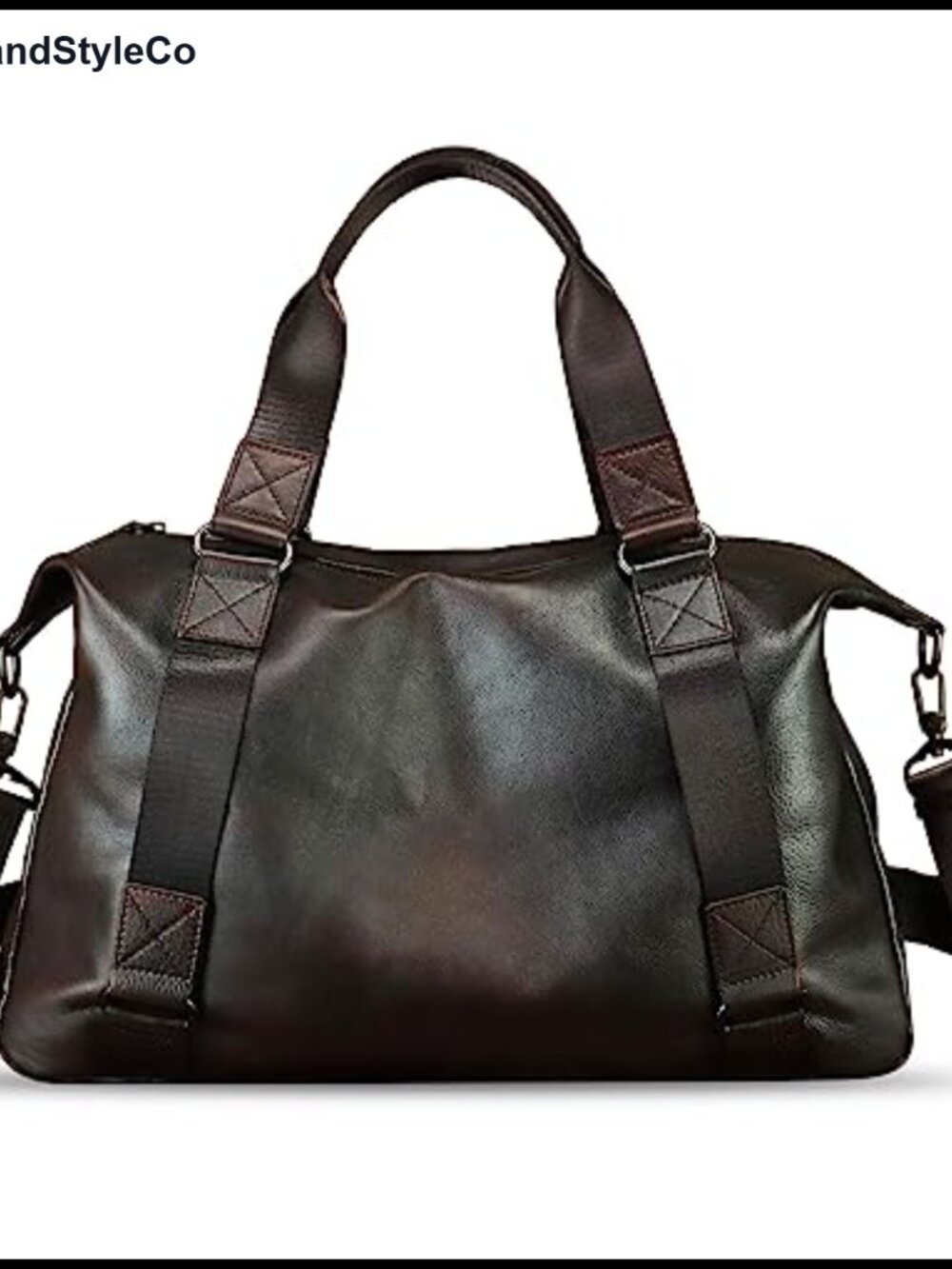 Genuine Leather Duffle Bag Travel Messenger Crossbody Handbag